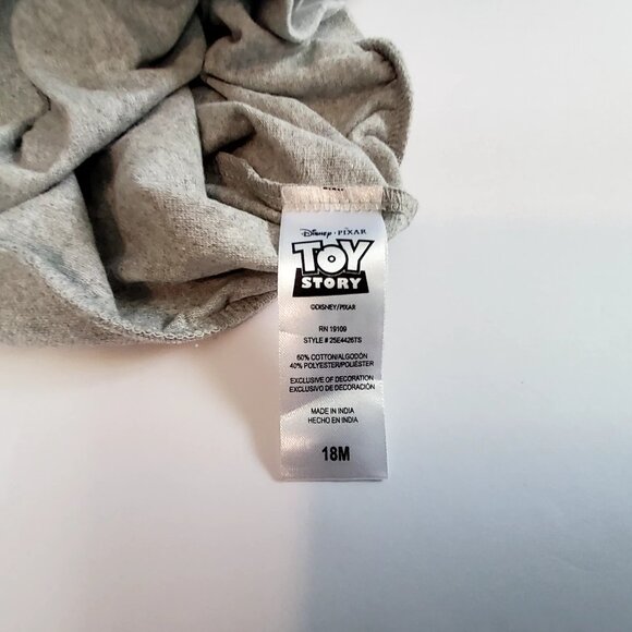 Disney Pixar Toy Story Toddler T-Shirt 18M Gray Short SleeveTagless for comfort - Picture 10 of 10